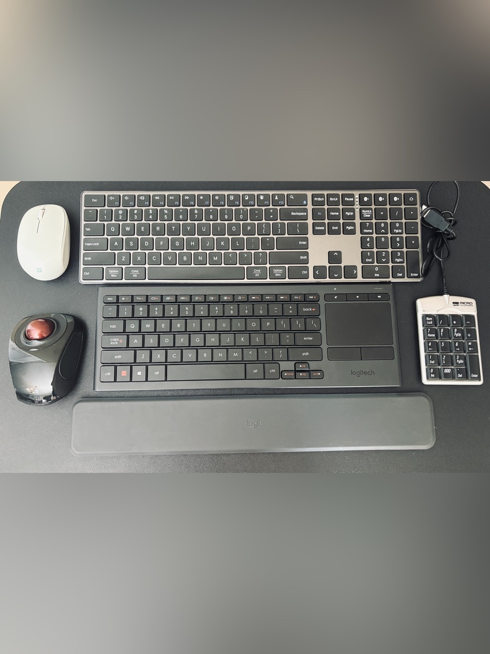 Computer Bundle: Keyboards, Microsoft Mouse, Kensington Trackball Numeric Keypad